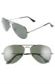 Ray Ban 0RB3025 W0879 58 GUNMETAL GREY GREEN Metal Man size 58 sunglasses