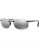 Ray Ban 0RB4255 601/5J 60 SHINY BLACK GREY MIRROR SILVER POLAR Injected Man size 60 sunglasses